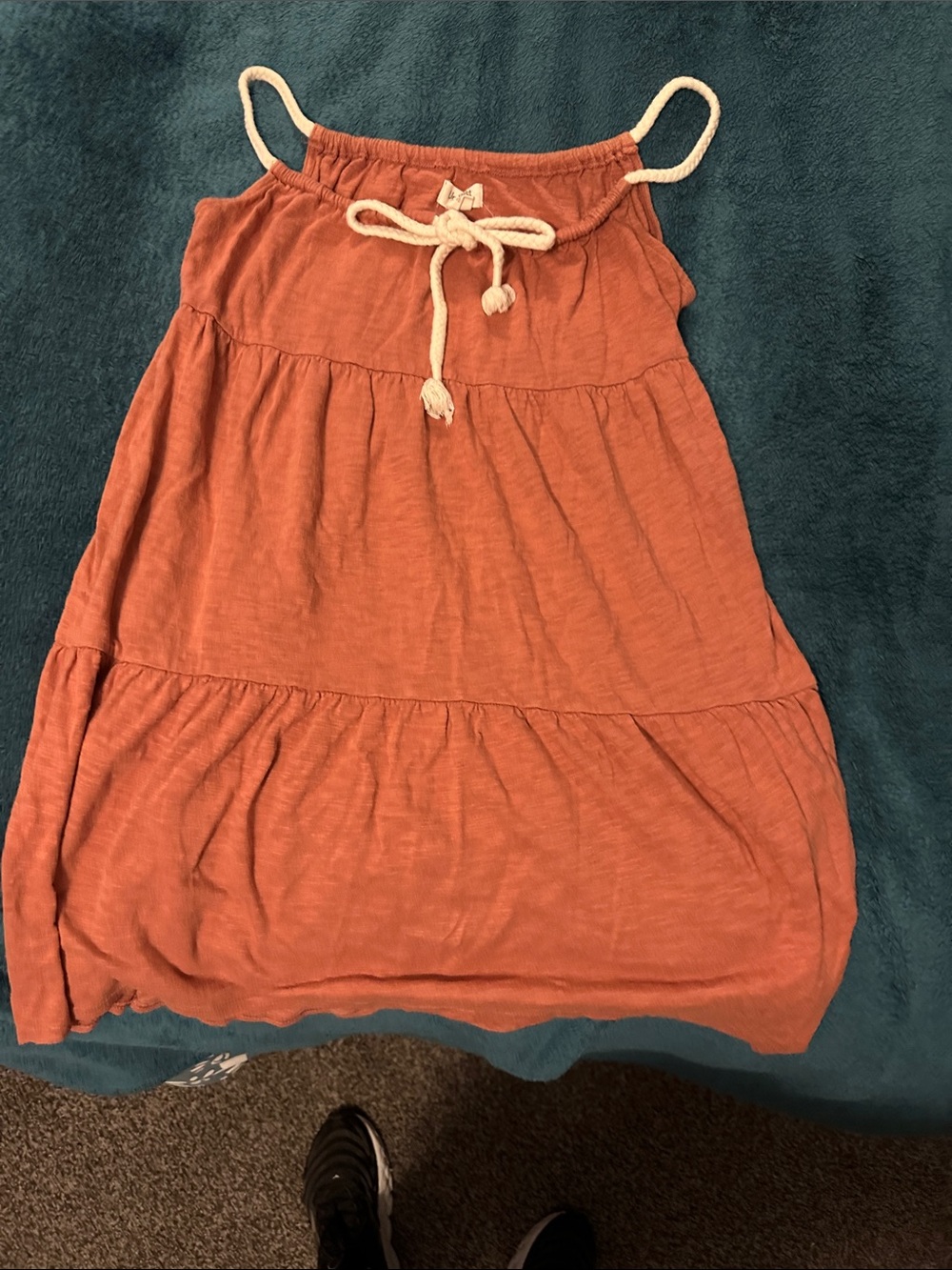 Women’s Rust Orange Rope-Detail Sundress